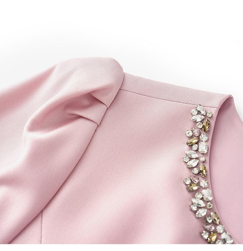 Elegant A-Line Evening Dress with Nail Beading and High-End Luster for Women