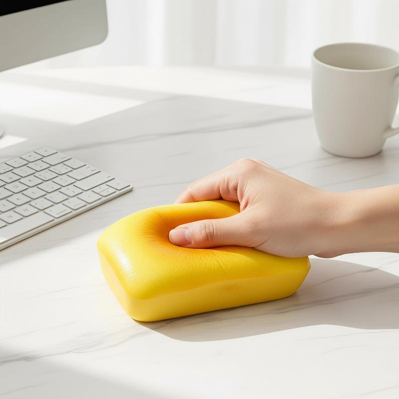 Lifelike Toast Slow Rise Squeeze Fidget Gadget Soft Elastic Stress Relief Fake Food Desktop Leisure Holiday Present