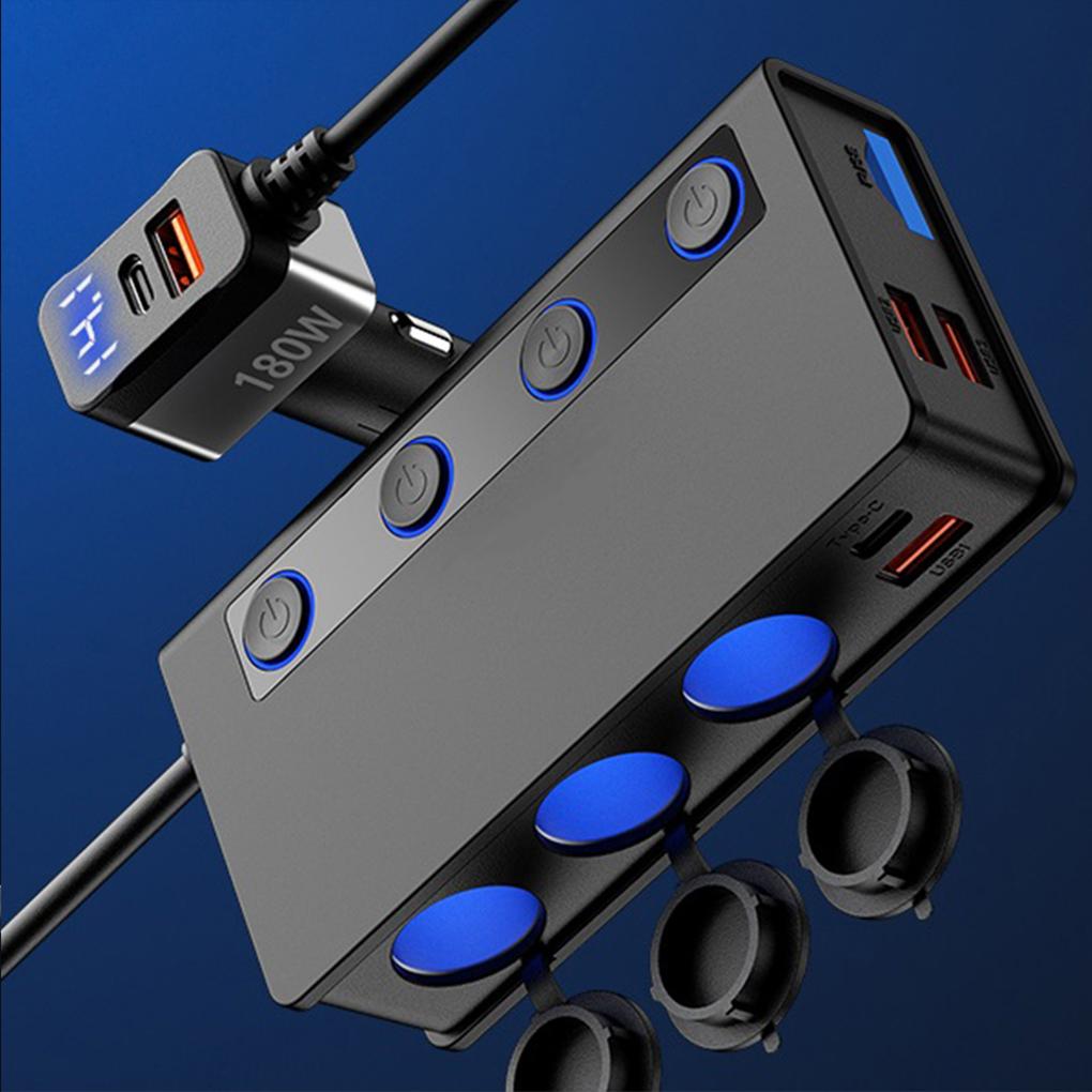 Car Cigarette Lighter Adapter New 3-Socket 3.1A Charger Charger USB Car USB+QC3.0+PD65w Accessories Port USB 18W