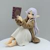 11cm Anime Frieren: Beyond Journey's End Frieren Reading Sitting Pose Action Figures Desktop Ornament Decoration Trendy Toy Gift