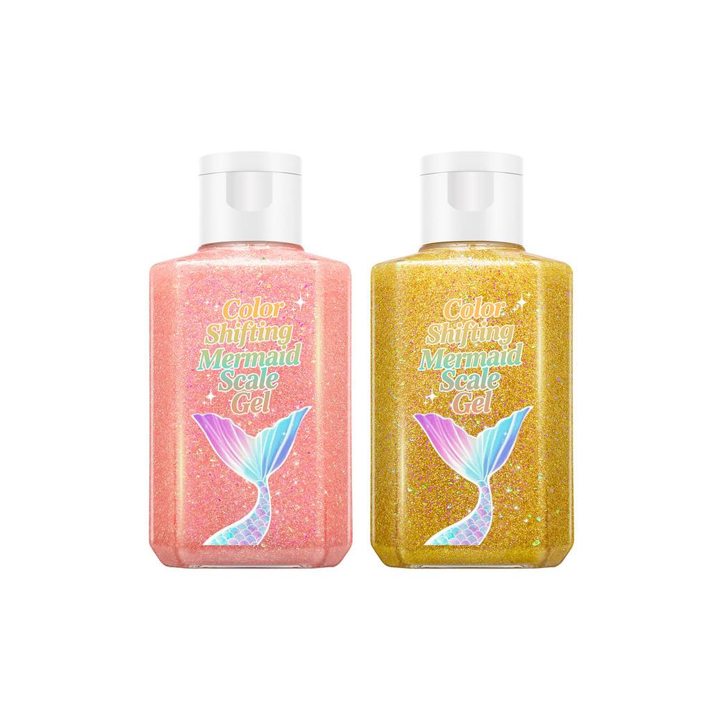 Body Glow Gel With Colorchanging Mermaid Scales For Facial Makeup And Festival Sparkle