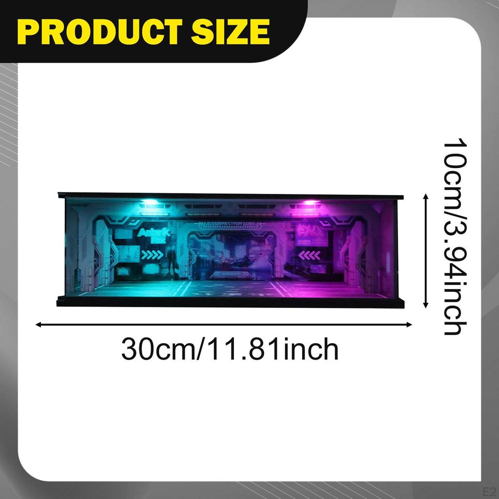 1/64 Modellauto Vitrine Ausstellungsbox Organizer Garage Diorama, DIY Montage, Spielzeugkiste