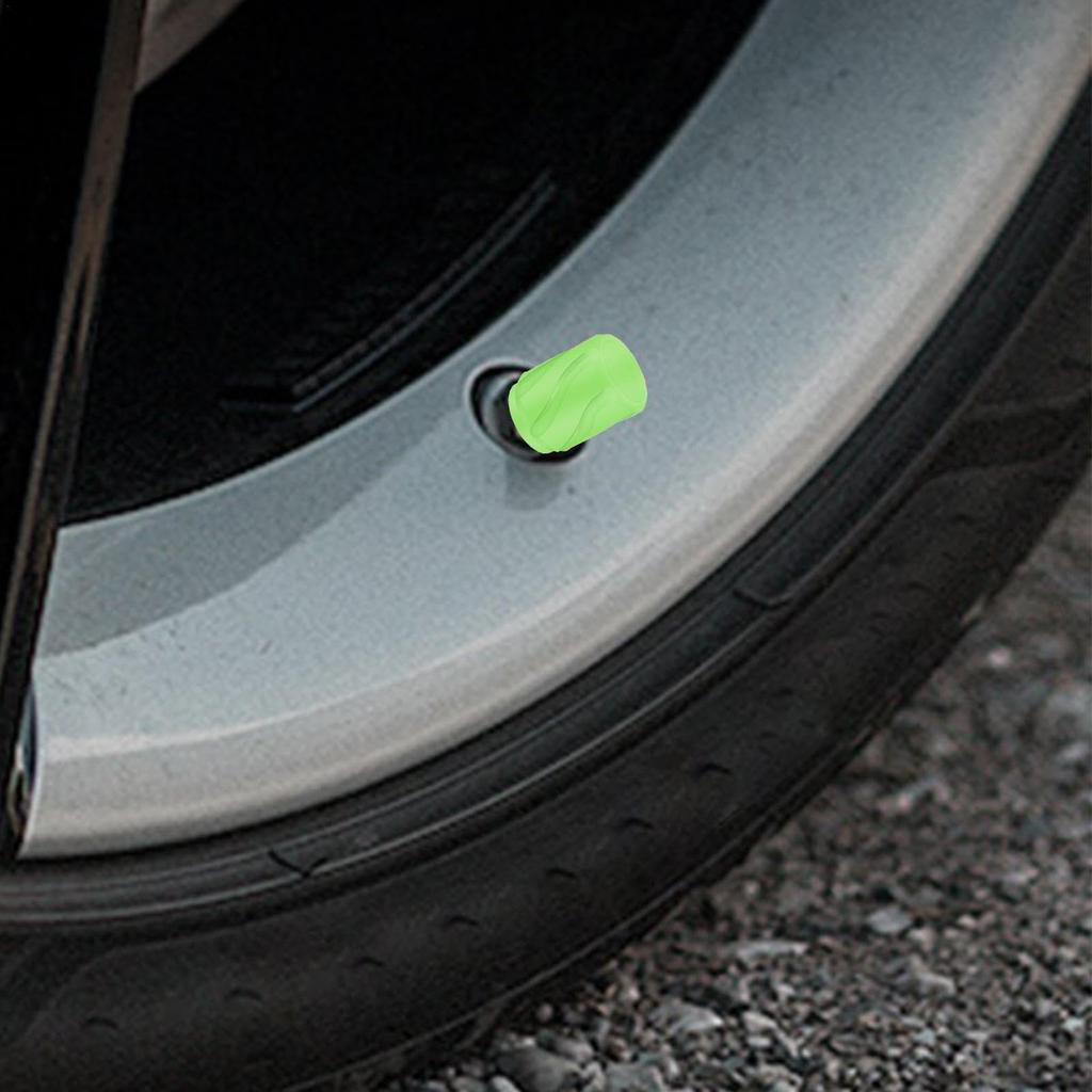 Fluorescent Tire Valve Cap,Fluorescent Bulb Cap,Fluorescent Bulb Cap 4x Glow Car Tire Valve Cap