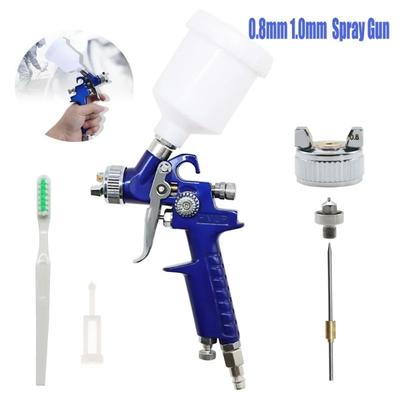 H-2000A Professional 0.8/1.0mm Nozzle 125ml Mini Pneumatic Spray Gun for Car Painting Repair Pneumatic Spray Gun Mini Spray Gun