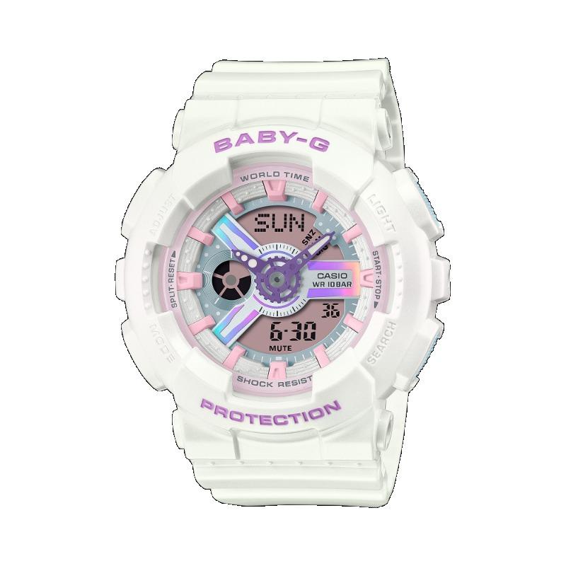 

Casio Baby-G Women s Resin 100M Water Resistant Analog Shock Resistant Quartz Watch BA-110FH-7A белый
