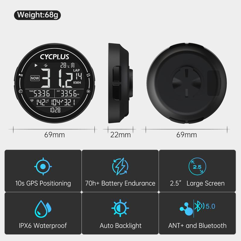 CYCPLUS M2 Cycling Bicycle Accessories GPS Bicycle Computer Wireless ANT+ Bluetooth Waterproof Speedometer Bike Cyclocomputer