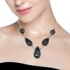 Black Rutile Set Silver Pendant  Jewelry Earring 18-20'' Gemstone Handmade