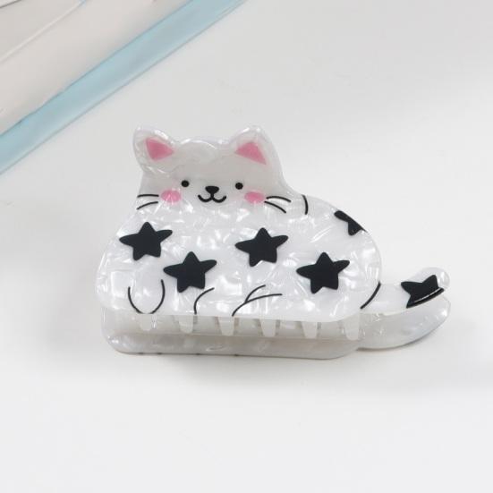Yousheng Hair Claw Cartoon Cat Puppy Shape Back Head Shower Clip Strong Grip Medium Size Shark Hair Claw Versatile Hair