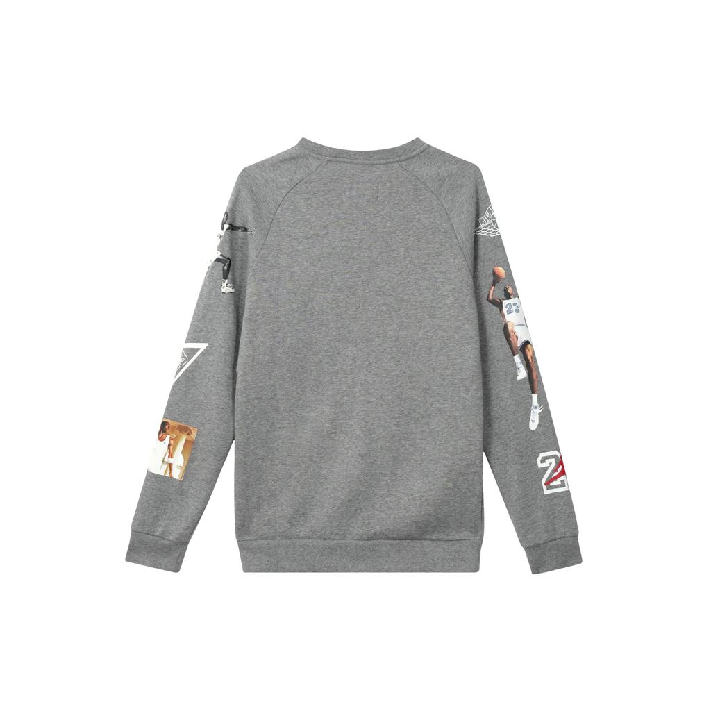 Nike Logo Print Comfortable Pullover Long Sleeve Sweatshirt Men Sweatshirt Gray CD5872-091