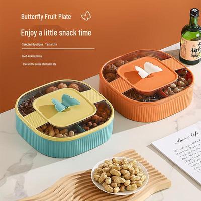 TAYHEE Square Butterfly Divided Candy & Snack Box