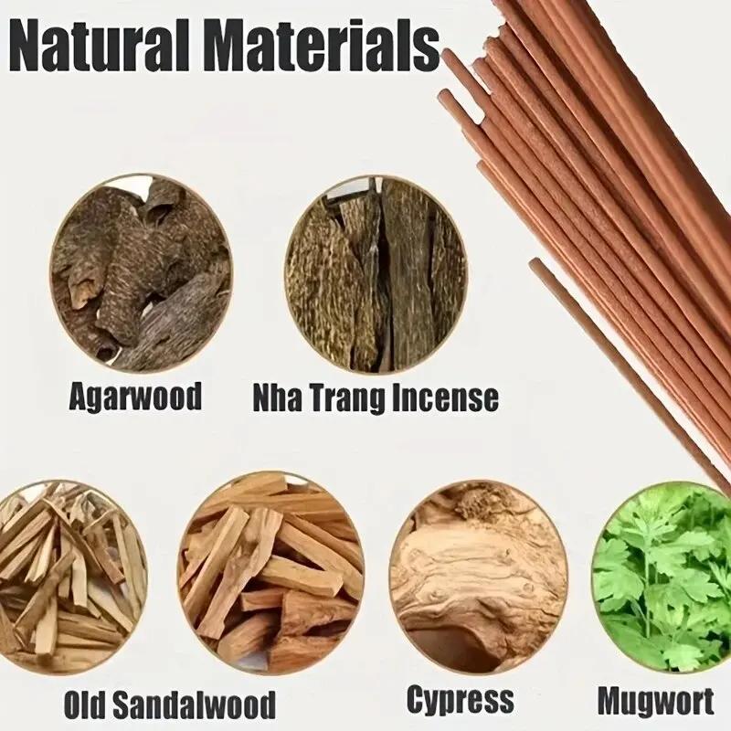 40Pcs Home Incense Stick Natural Sandalwood Incense Sticks Aroma Blessing Ceremony Pray Buddha Incense Approx 20min Burn Time