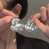 925 Silver Vintage Earrings For Women Trendy Simple Bump Flower Earring Jewelry Prevent Allergy Party Accessories Gift