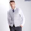 WOFOSY Collarless Down and Stylish Inner Vest for Compact and Casual Perfect for and SY213 Men's Vest, Ultra-Lightweight, Warm, Hiking, Storage, Wear,