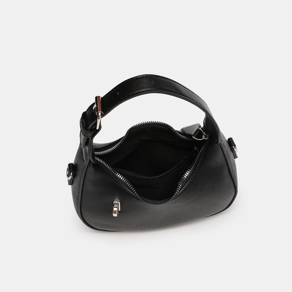 Premium Black Handbag Women'S Versatile Spice Girl Style One Shoulder Underarm Bag Moon Tooth Bag Messenger Bag Women
