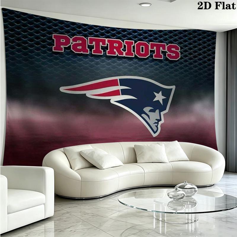 New England Patriots Wall Tapestry Aesthetic Wall Hanging Printed Fabric Blanket Decorative Tapestries for Bedroom Living Room Home Decor