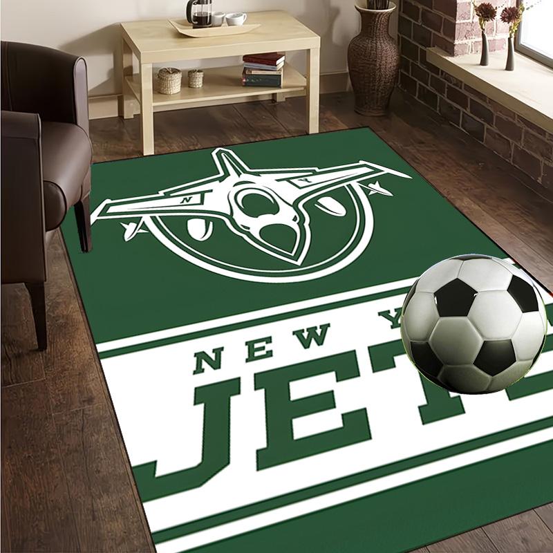 Jets Helmet Rug Office Carpet Non-Slip Mat, Chair Rug Floor Covering for Gaming, Bedroom, Living Room , Home Decor Christmas Gift
