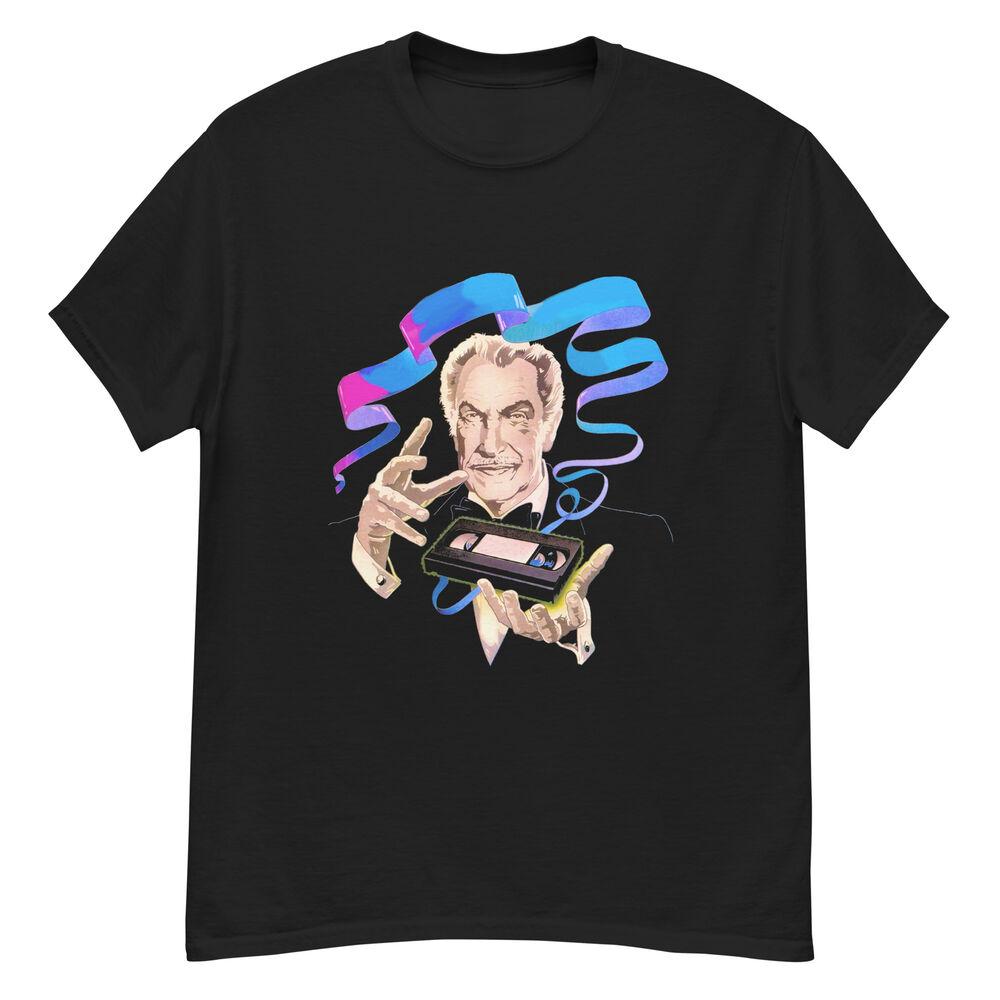 Vintage Vincent Price VHS ad T-shirt Fan Gift Unisex T-Shirt M