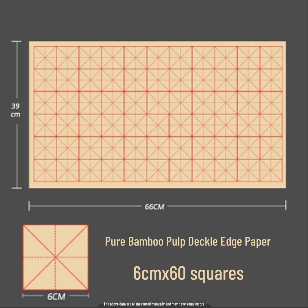 Ancient Ding Rice Paper Brush Writing for Beginners - Thickened Semi-Sized Pure Bamboo Pulp Paper, One Sheet.