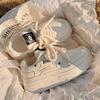 Original niche platform white shoes women's 2025 new spring platform canvas shoes casual board shoes sports shoes single shoes