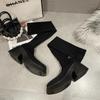 Ladies Knee High Shaft Shoes Thigh New In Platform Women's Long Boots Above Over The Boot Gyaru Goth Gothic Demi-season Quality
