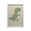 Plakat Uśmiechnięty Dinozaur Plakat Uśmiechnięty Dinozaur, 50X70 Cm, Rama Drewniana Jasny Dąb, Papier Matowy 230 Gsm