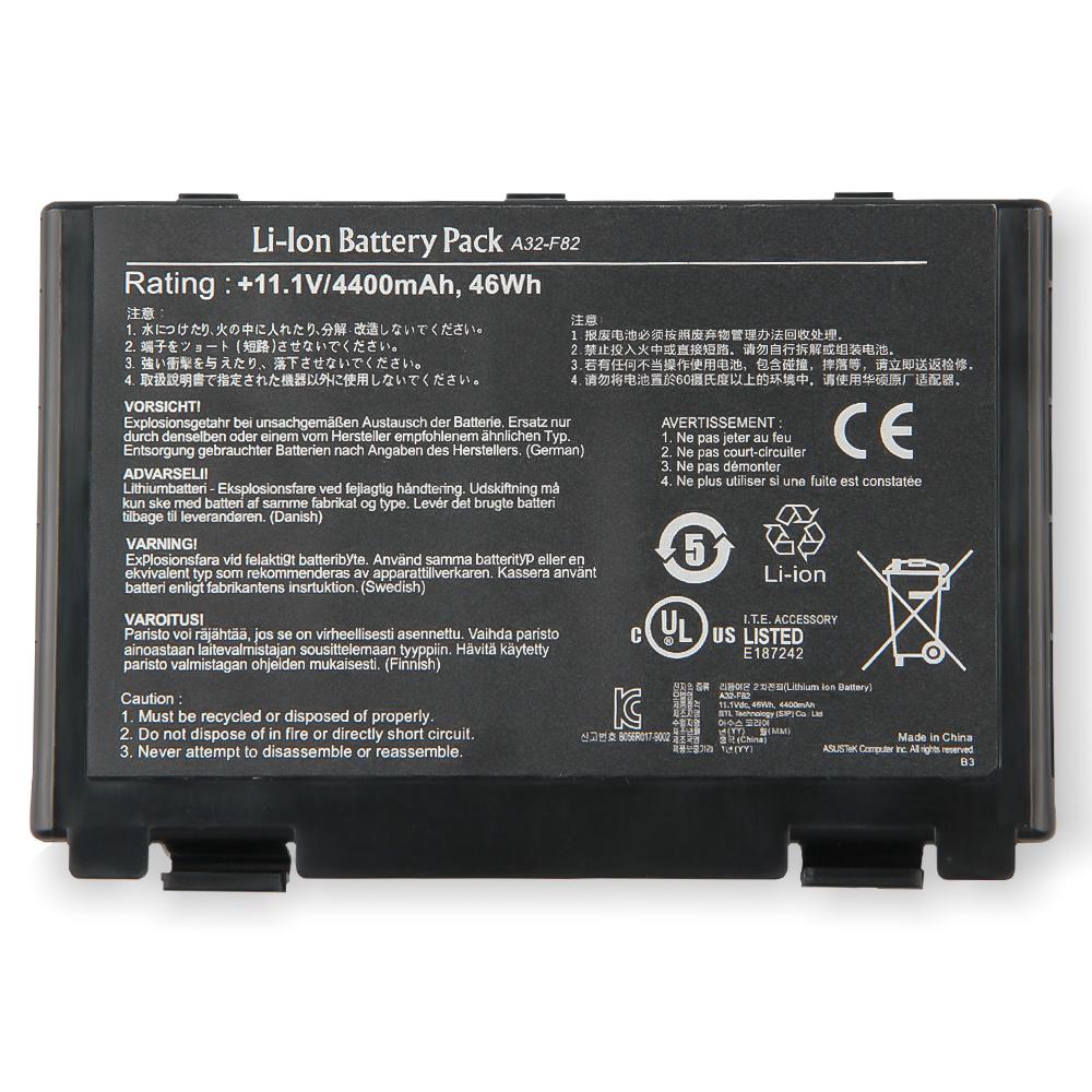 Replacement Battery For ASUS K60 K50 K40 K40AF K40ID K40AB X8AC A32-F52 A32-F82 Genuine Laptop Battery 4400mAh