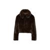 Womens Faux Fox Fur Coat Short Warm Winter Jacket Stand-Up Collar Classic Chic Style