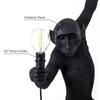 Affe Harz Wandleuchte schwarz goldene Tischleuchte Pendelleuchte für Wohnzimmer Studie Tier Home Decor Kunst Salon E27 LED-Birne
