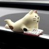 Gerinkoken Cat Car Dashboard Decoration, Cat Figure Car Decoration, Resin Cat Figurine for Vista