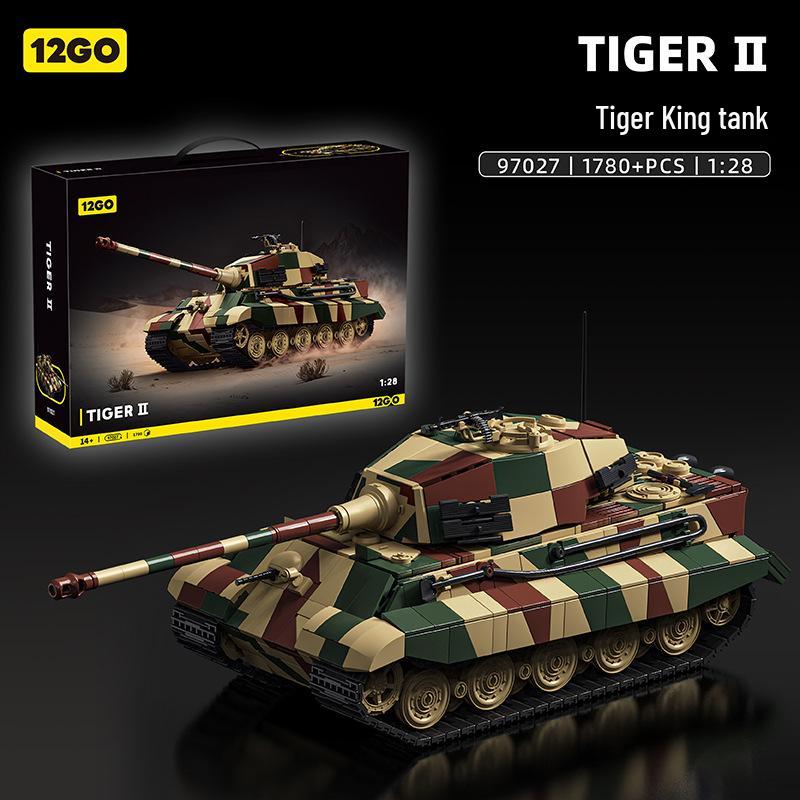 Tiger 97001 Heavy Tank Military Model Building Kit with Minifigures