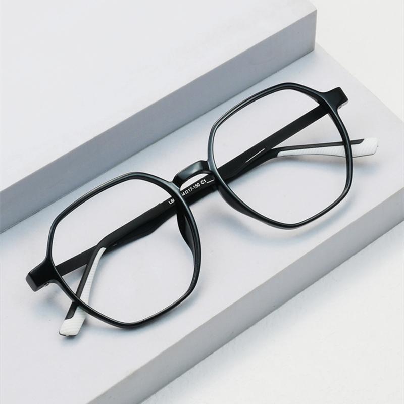 New Large Frame Polygonal Ultra Light Rubber Titanium Eyeglass Frame For Men And Women Optical Prescription Glasses