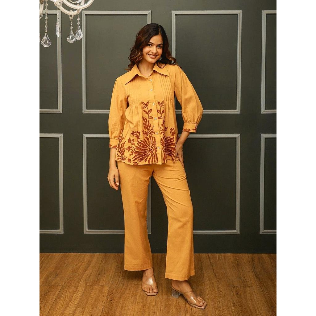 Party Wear Women's Ethnic Kurta Pant Set Indian Designer Top Kurti Cord Set