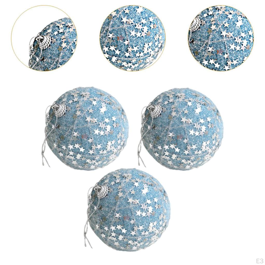 3 Pack of Christmas Tree Ornaments, Decorative Baubles for Indoor and Outdoor Use