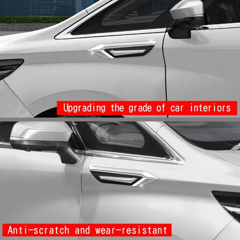 For Toyota Alphard Vellfire 40 Series 2024 ABS Front Side Foliage Leaf Fender Vent Air Outlet Body Trim Auto Accessories