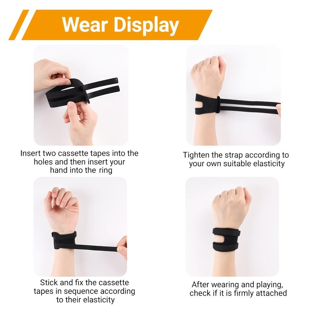 Carpel Tunnel Wrist Brace with Adjustable Closure & Wrist Stabilizers, Comfortable Wrist Support Straps for Weight Bearing