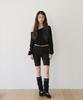 Ieoning String Offshoulder Pocket Knit, Black