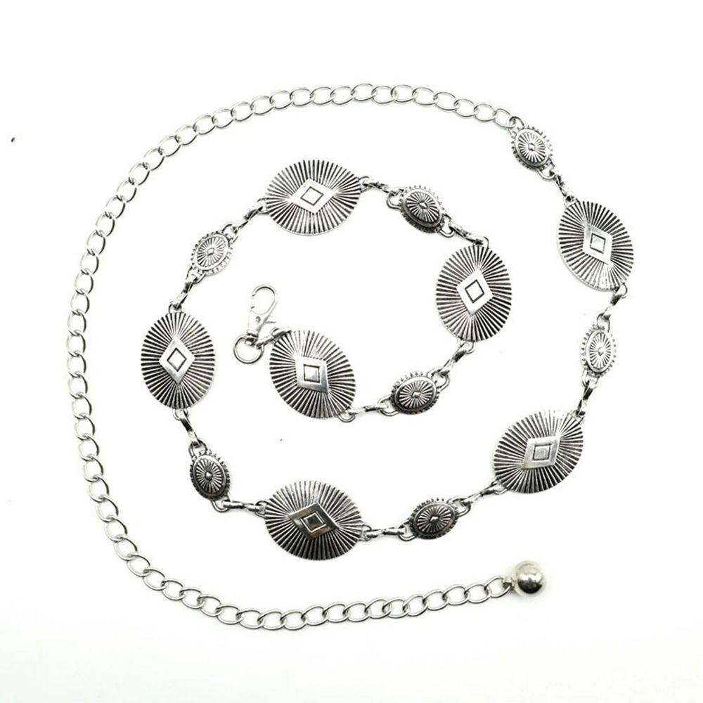 

Silver Belt Waist Chain Body Jewelry Metal Body Chain Vintage Girls style 1