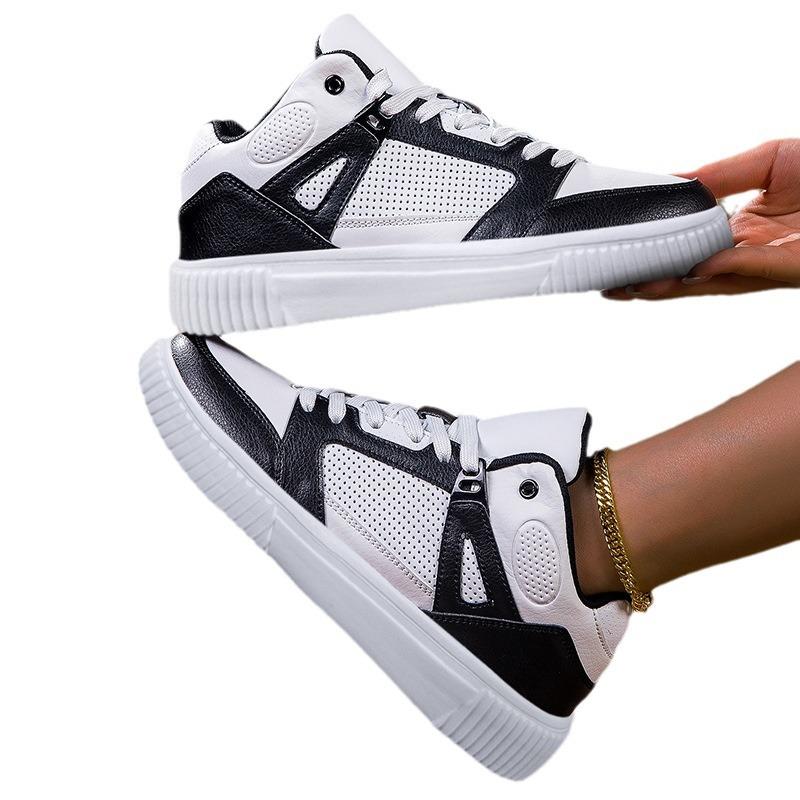 High-top sports little white shoes women's new height-increasing student board shoes trendy women's shoes
