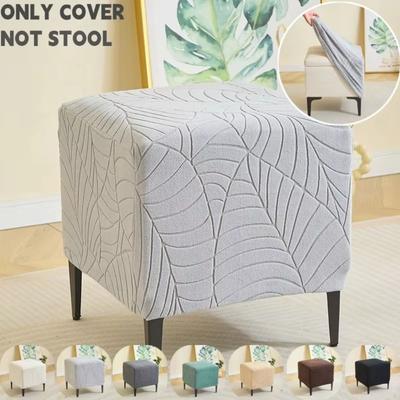 Square Ottoman Cover Stretch Footstool Slipcover New Chair Covers for Bedroom Party Hotel