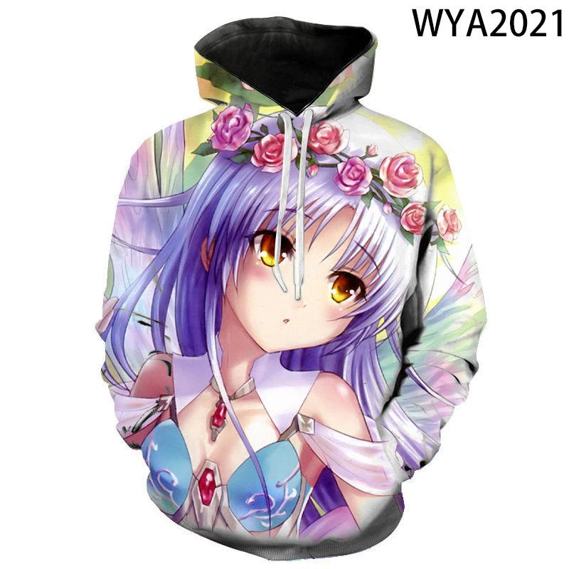 New Casual Angel Beats Men Women Children Sweatshirts 3D Printed Pullover Hoodies Long Sleeve Boy Girl Kids Streetwear Jacket