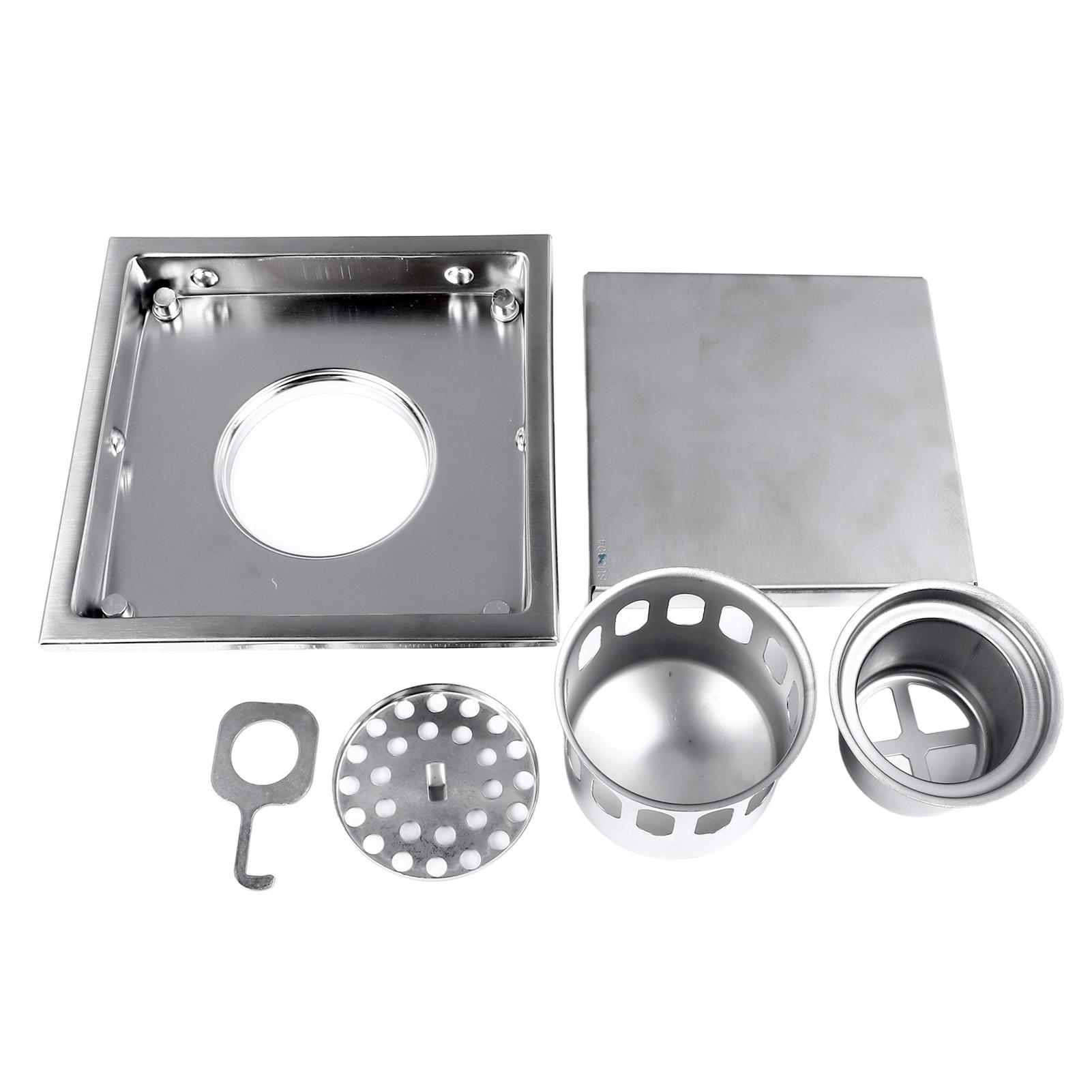 Konnwei Stainless Steel Floor Drain Odor Resistant High Strength Efficient Water Drainage Shower Floor Drain For Home