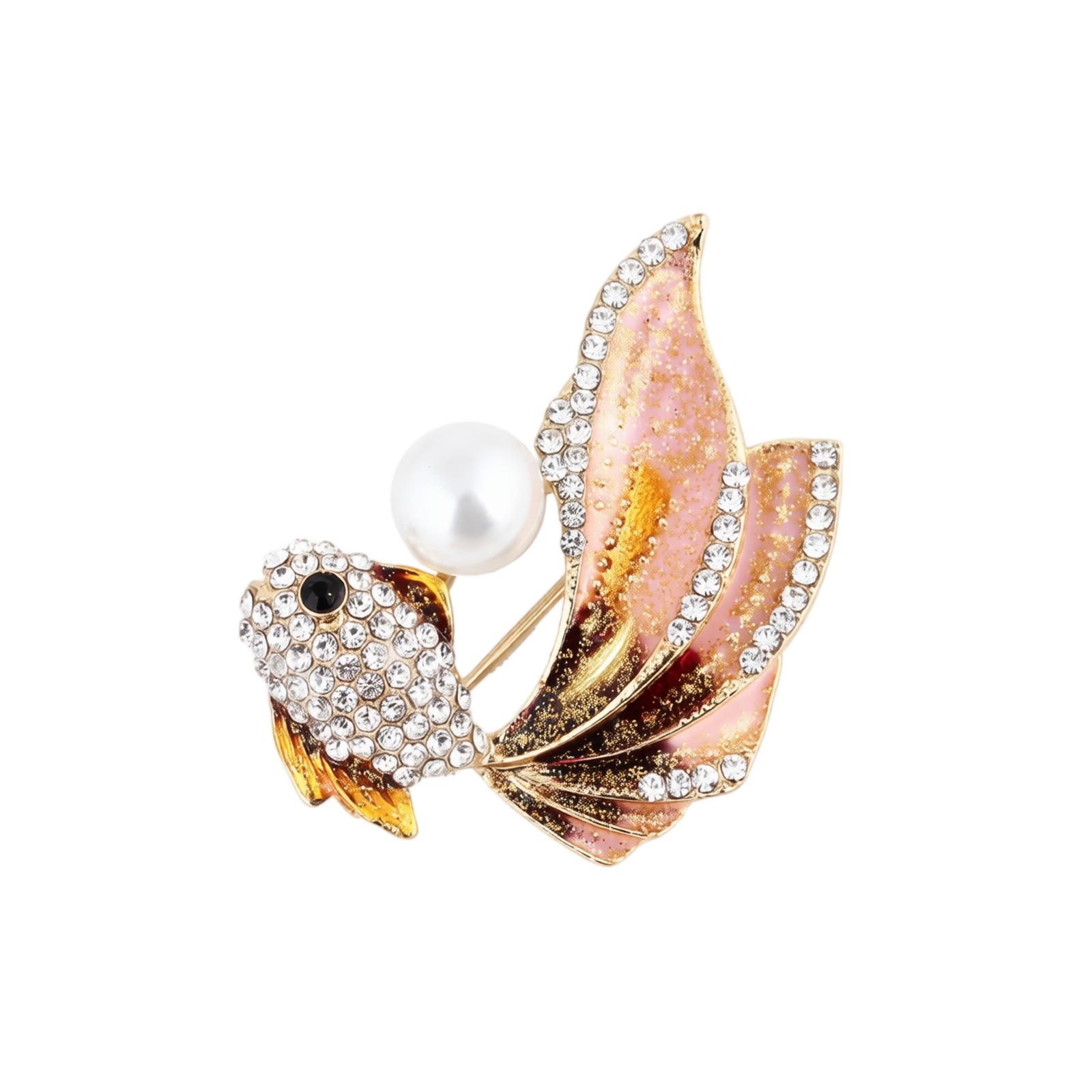 Brooch Pin with Colorful Gradient Tail, Alloy Lapel Brooch for Women Cardigan one size