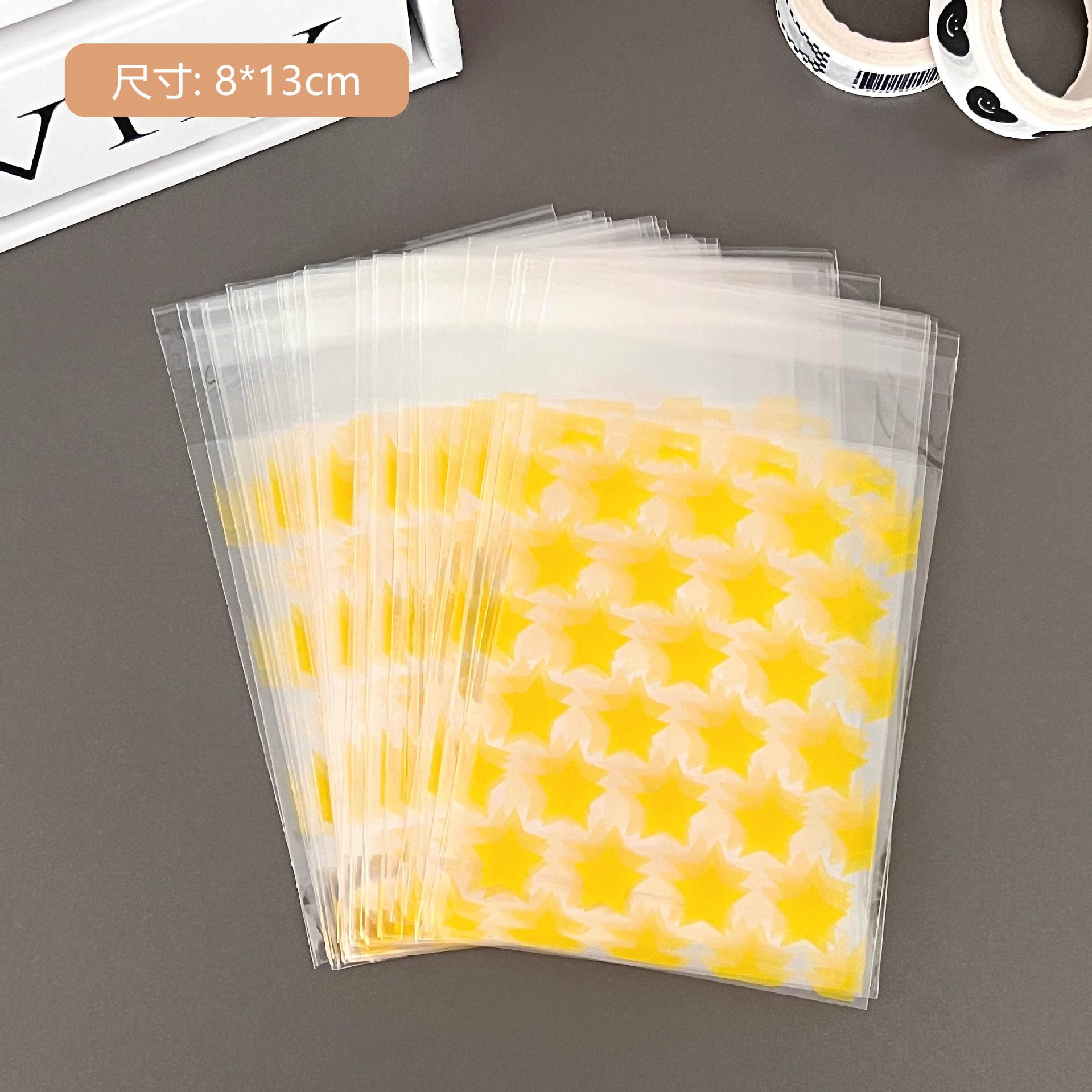 

10/50 шт. Упаковка из полипропилена, самоклеящиеся прозрачные пластиковые пакеты со звездами, бисер, хранение ювелирных изделий, держатель для карт Kpop для девочек