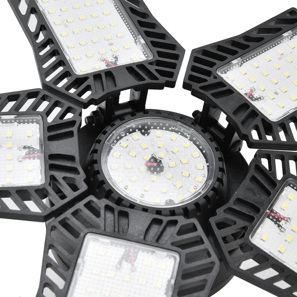 LED Garage Light, E26E27 Garage Ceiling Light, 11 Panels, 180W 18000ML Supermarket Ceiling 360° Emergency Light, Suitable for Basements