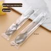 Pabei 16.8cm Thickened Disposable Plastic Spoons (100-Pack)
