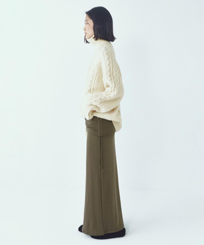 CITTA Every Day Comfort Long Skirt (Fw)_Cts623(Khaki)