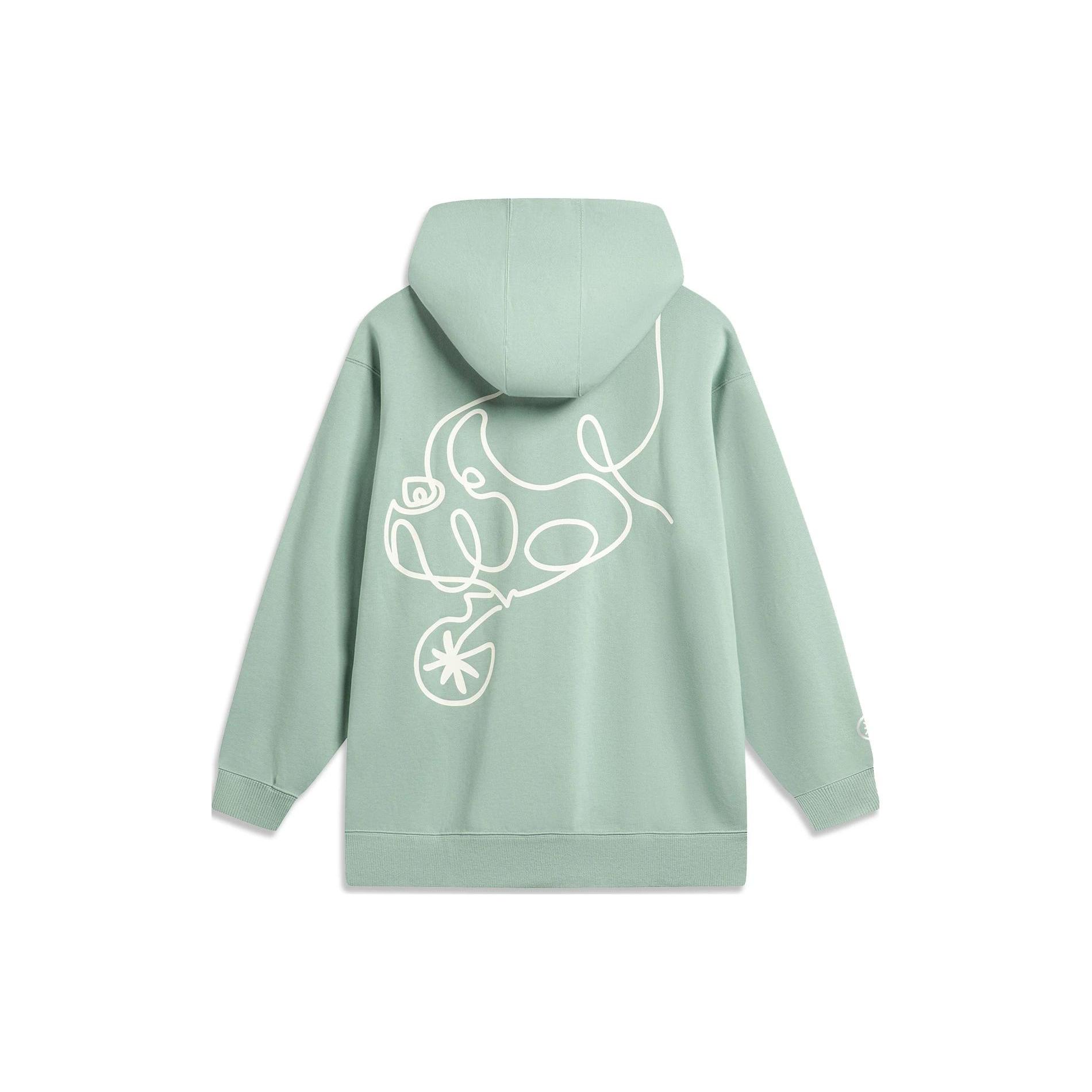 Толстовка Li Ning Унисекс Нефритово-дымчато-зеленая AWDTC61-2 L
