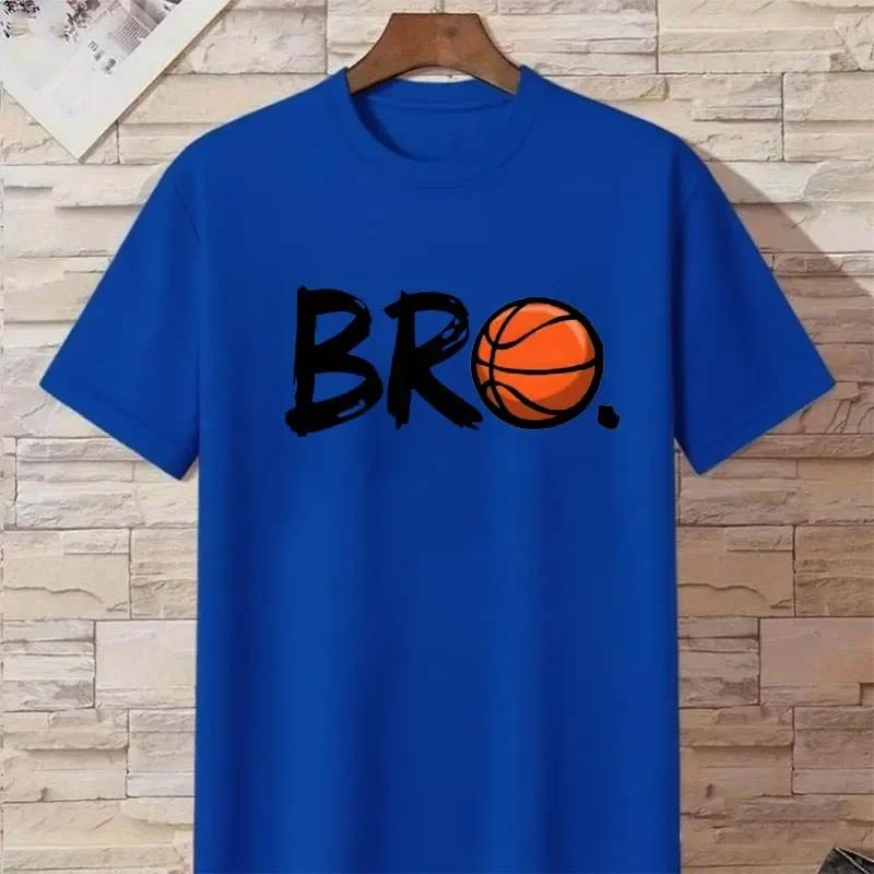 Men's Paly Basketball Boy pattern print 100% pure cotton casual loose short-sleeved T-shirt top garment