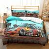 3D Print Cool Racing Car Drift Cars Bedding Set Single Twin Full Queen King Size Bed Set Adult Boys Bedroom Men Boys Gift