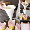 1Pcs Kitchen DIY Convenient Chocolate Candy Icing Funnel Mold White Foodgrade Plastic Pancake Cream Batter Dispenser